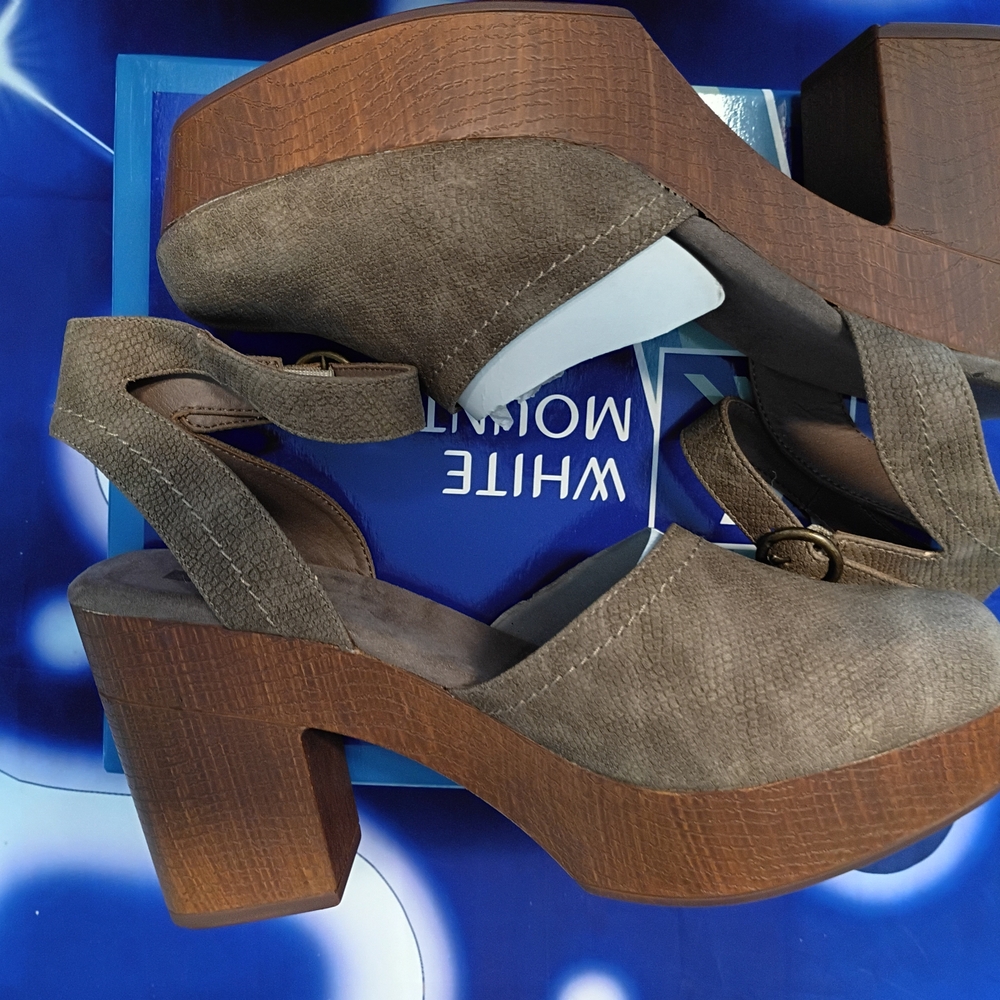White Mountain Brown Platform Heels
